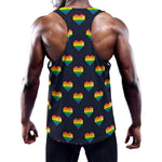 Rainbow Pixel 8-Bit LGBT Pride Heart Training Tank Top