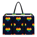 Rainbow Pixel 8-Bit LGBT Pride Heart Utility Tote Bag