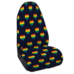 Rainbow Pixel 8-Bit LGBT Pride Heart Waterproof Car Seat Cover