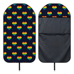 Rainbow Pixel 8-Bit LGBT Pride Heart Waterproof Car Seat Cover