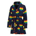 Rainbow Pixel 8-Bit LGBT Pride Heart Women's Bathrobe