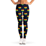 Rainbow Pixel 8-Bit LGBT Pride Heart Women's Leggings