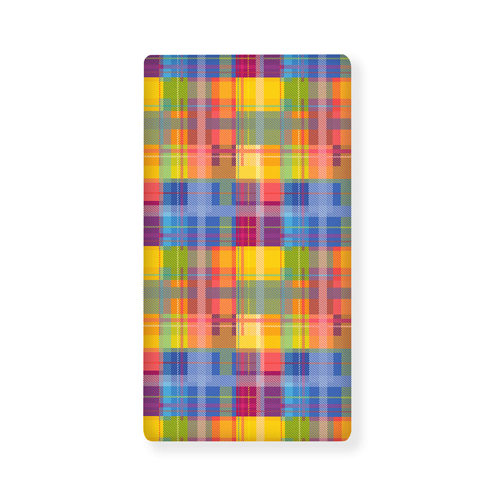 Rainbow Plaid Pattern Print Baby Crib Sheet