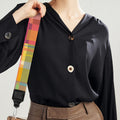 Rainbow Plaid Pattern Print Bag Strap
