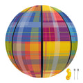 Rainbow Plaid Pattern Print Basketball