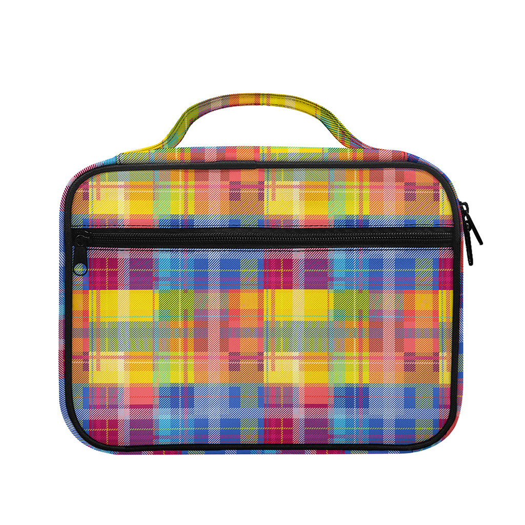Rainbow Plaid Pattern Print Briefcase Bible Bag