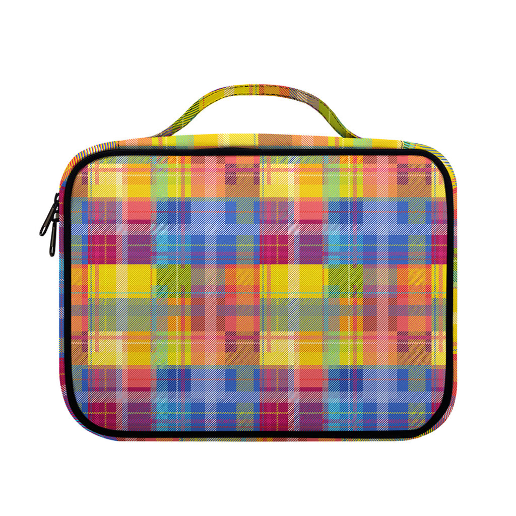 Rainbow Plaid Pattern Print Briefcase Bible Bag