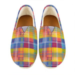 Rainbow Plaid Pattern Print Casual Shoes