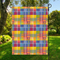 Rainbow Plaid Pattern Print Garden Flag