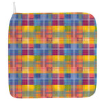 Rainbow Plaid Pattern Print Hand Towel