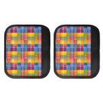 Rainbow Plaid Pattern Print Handle Covers