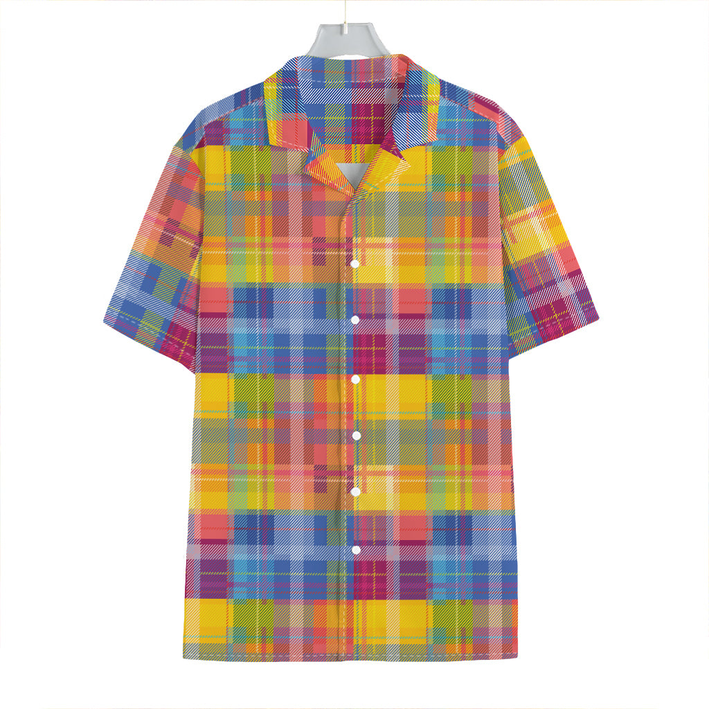 Rainbow Plaid Pattern Print Hawaiian Shirt