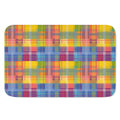 Rainbow Plaid Pattern Print Indoor Door Mat