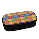 Rainbow Plaid Pattern Print Insulin Cooler Travel Case