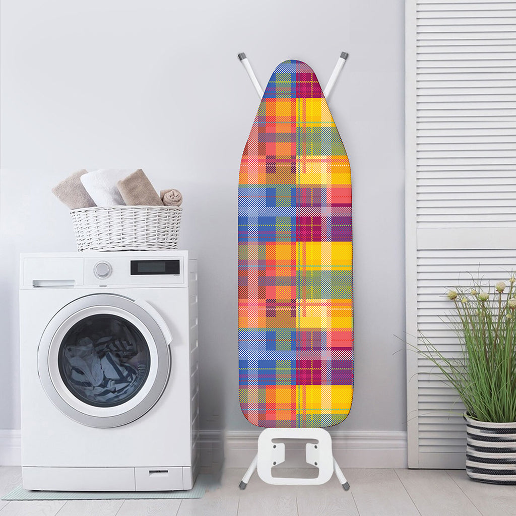 Rainbow Plaid Pattern Print Ironing Board Cover