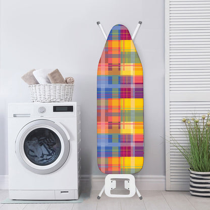 Rainbow Plaid Pattern Print Ironing Board Cover