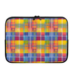 Rainbow Plaid Pattern Print Laptop Sleeve