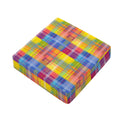 Rainbow Plaid Pattern Print Outdoor Seat Cushion Cover