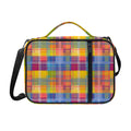 Rainbow Plaid Pattern Print Shoulder Strap Bible Bag