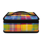 Rainbow Plaid Pattern Print Small Lunch Bag