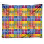 Rainbow Plaid Pattern Print Tapestry