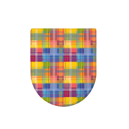 Rainbow Plaid Pattern Print Toilet Lid Cover