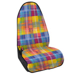Rainbow Plaid Pattern Print Waterproof Car Seat Cover