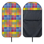Rainbow Plaid Pattern Print Waterproof Car Seat Cover