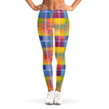 Rainbow Plaid Pattern Print Women's Leggings