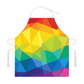 Rainbow Polygonal Geometric Print Adjustable Apron