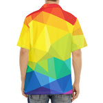Rainbow Polygonal Geometric Print Aloha Shirt