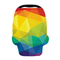 Rainbow Polygonal Geometric Print Baby Seat Cover