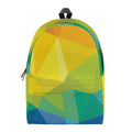 Rainbow Polygonal Geometric Print School Backpack