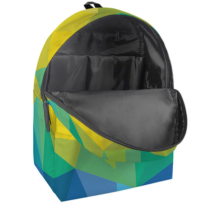 Rainbow Polygonal Geometric Print Backpack