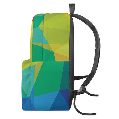 Rainbow Polygonal Geometric Print Backpack