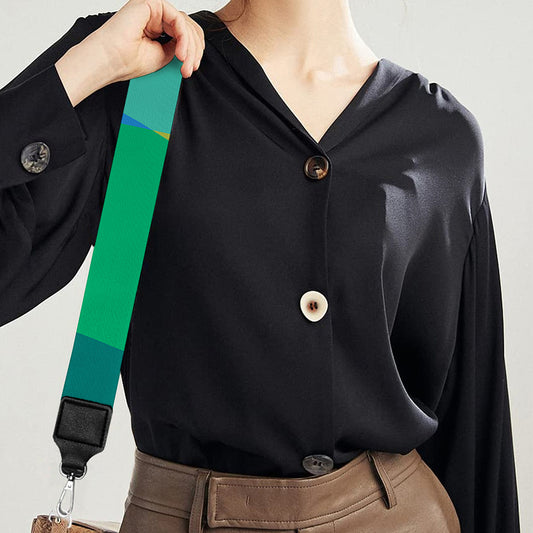 Rainbow Polygonal Geometric Print Bag Strap