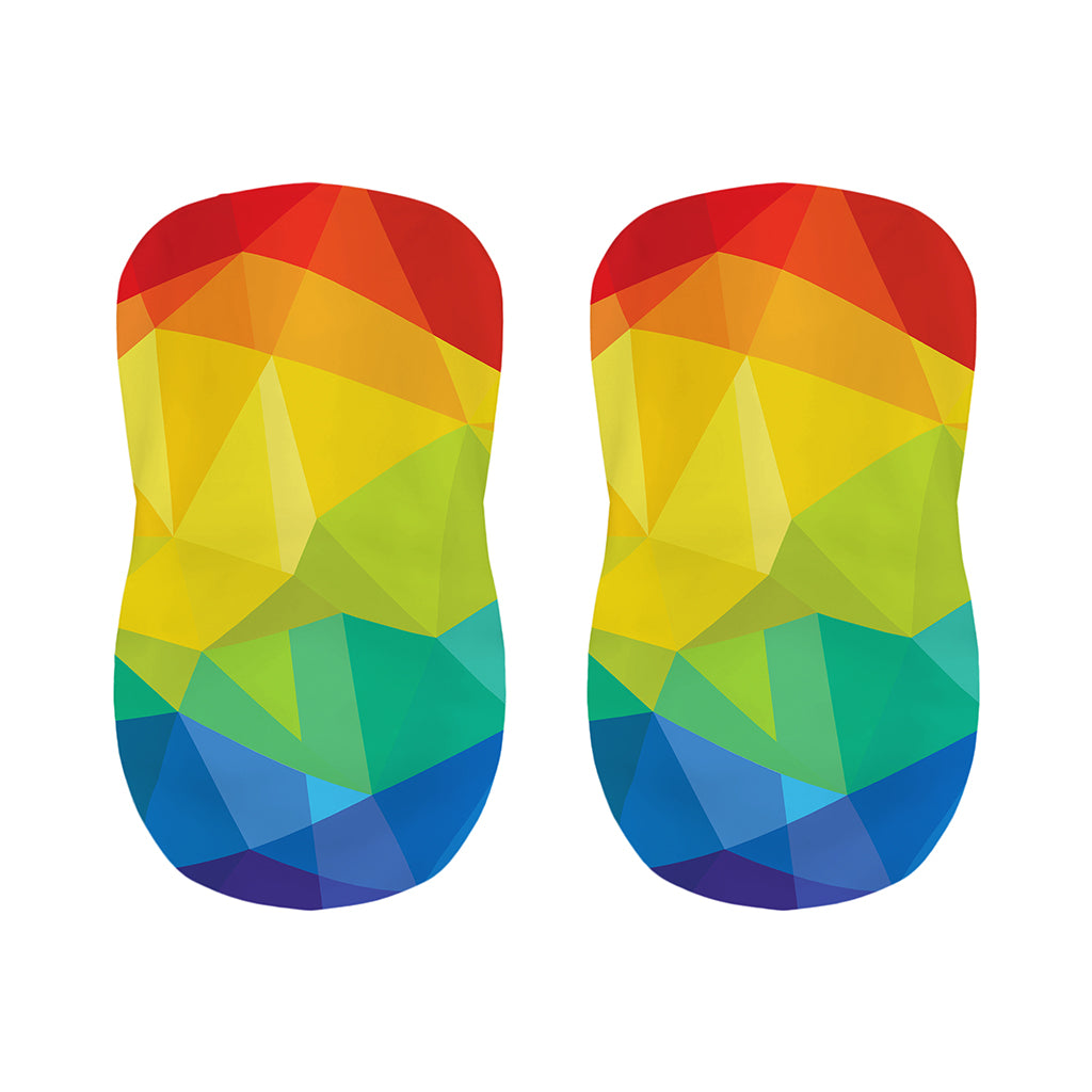 Rainbow Polygonal Geometric Print Bar Stool Covers
