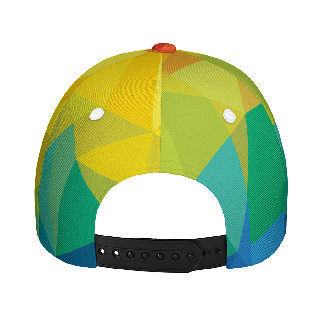 Rainbow Polygonal Geometric Print Baseball Cap