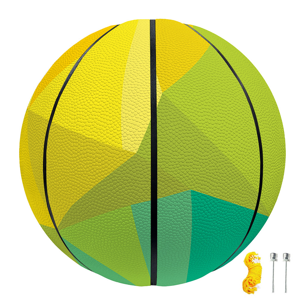 Rainbow Polygonal Geometric Print Basketball