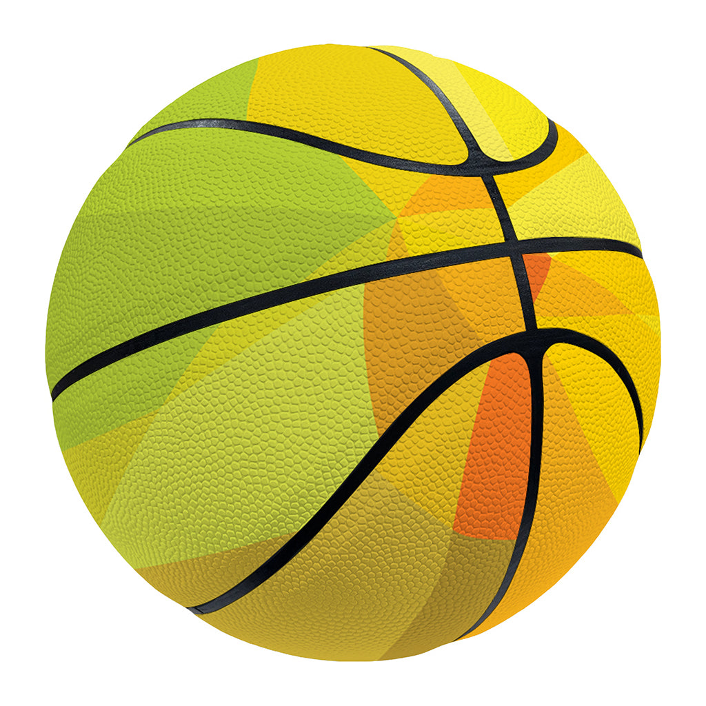 Rainbow Polygonal Geometric Print Basketball