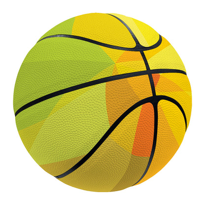 Rainbow Polygonal Geometric Print Basketball