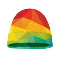 Rainbow Polygonal Geometric Print Beanie
