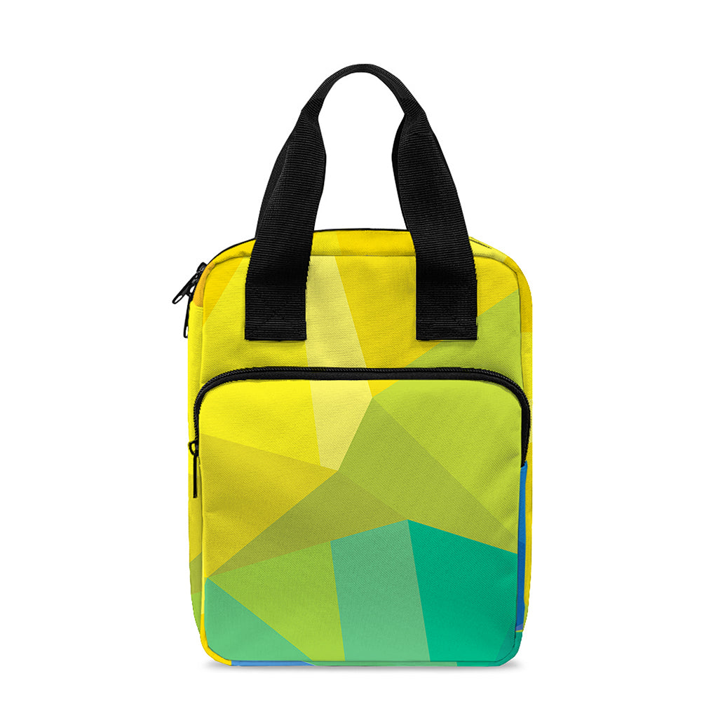 Rainbow Polygonal Geometric Print Bible Tote Bag