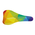 Rainbow Polygonal Geometric Print Bicycle Seat Cover