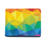 Rainbow Polygonal Geometric Print Bifold Wallet