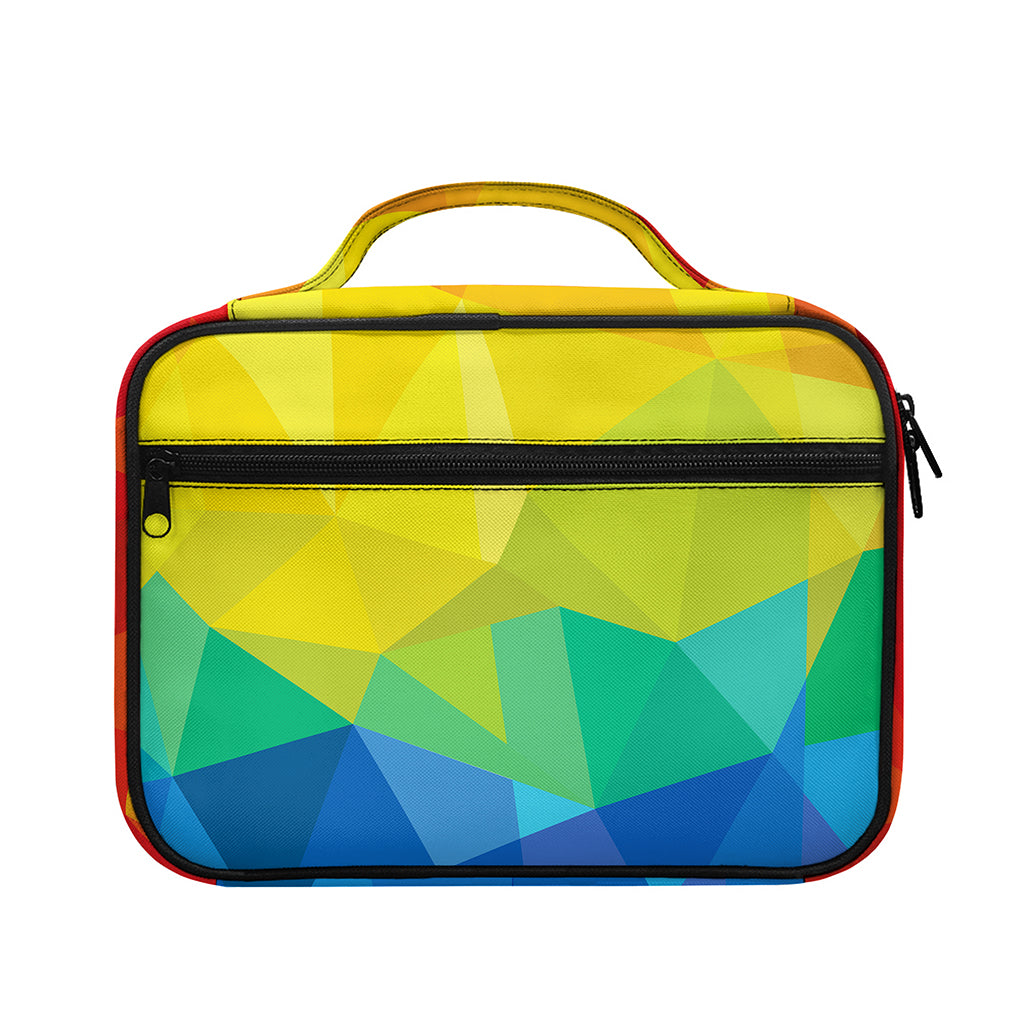 Rainbow Polygonal Geometric Print Briefcase Bible Bag