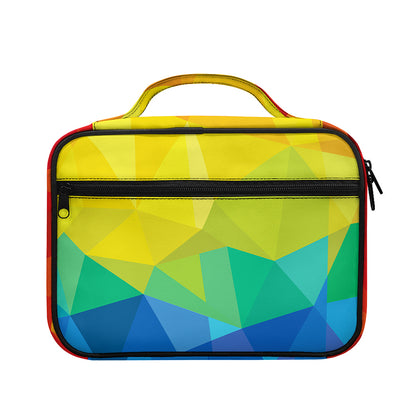 Rainbow Polygonal Geometric Print Briefcase Bible Bag