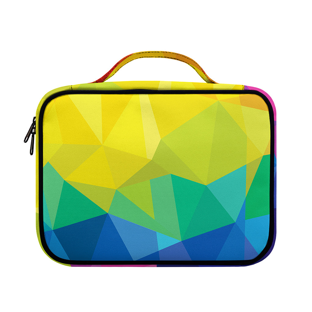 Rainbow Polygonal Geometric Print Briefcase Bible Bag