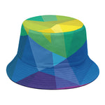 Rainbow Polygonal Geometric Print Bucket Hat