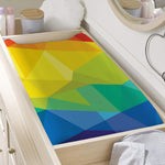 Rainbow Polygonal Geometric Print Changing Pad Cover